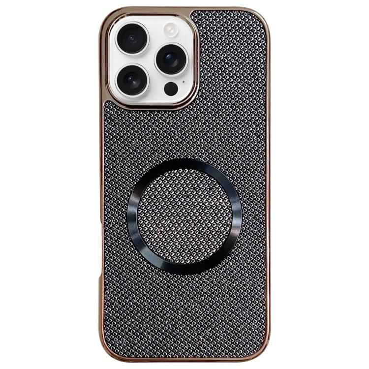 Electroplating PC Glitter Grain MagSafe Phone Case, For iPhone 17 Pro Max, For iPhone 17 Pro, For iPhone 16 Pro Max, For iPhone 16 Pro, For iPhone 16 Plus, For iPhone 16, For iPhone 15 Pro Max, For iPhone 15 Pro