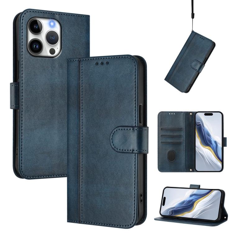 غطاء هاتف جلدي رجعي مع إبزيم وتوصيل خطوط، لهواتف iPhone 16 Pro، iPhone 16 Plus، iPhone 16، iPhone 15 Pro Max، iPhone 15 Pro، iPhone 15 Plus