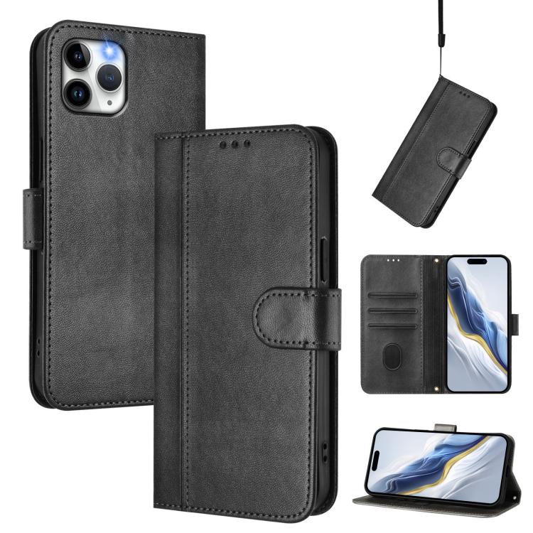 Line Splicing Buckle Retro Leather Phone Case, For iPhone 11 Pro Max, For iPhone 11, For iPhone 11 Pro, For iPhone X / XS, For iPhone XR, For iPhone XS Max