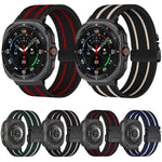 Parachute Buckle Stripe Nylon Elastic Braided Watch Band, For Samsung Galaxy Watch Ultra 47mm / Ultra 2025