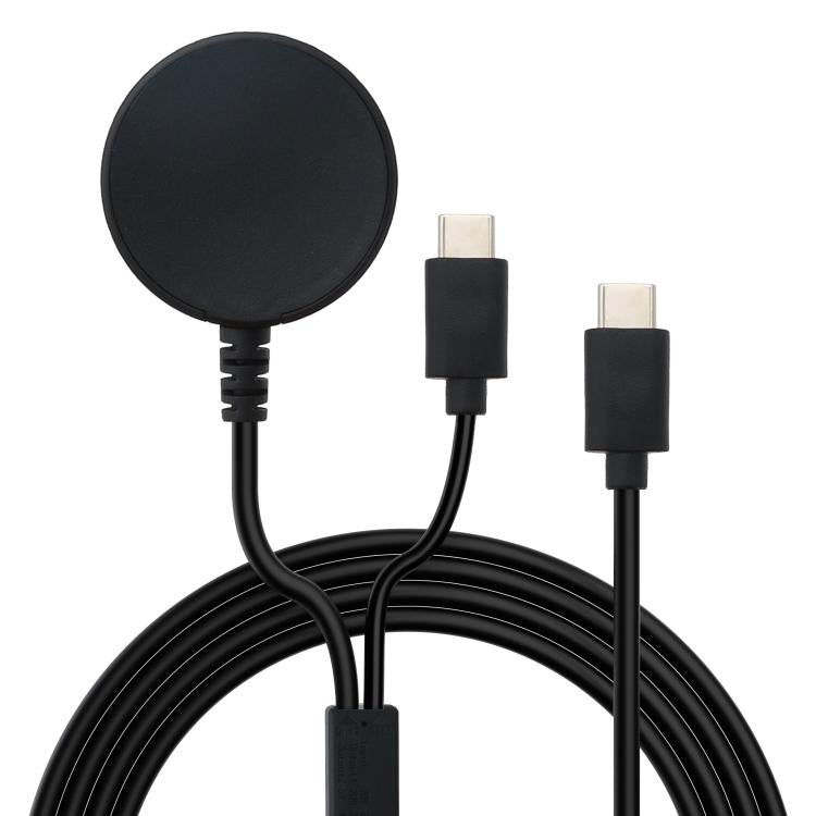 20V 3A 60W 2 in 1 Magnetic Charging Cable, Length: 1.5m, For Samsung Watch Series / Type-C Port Phone