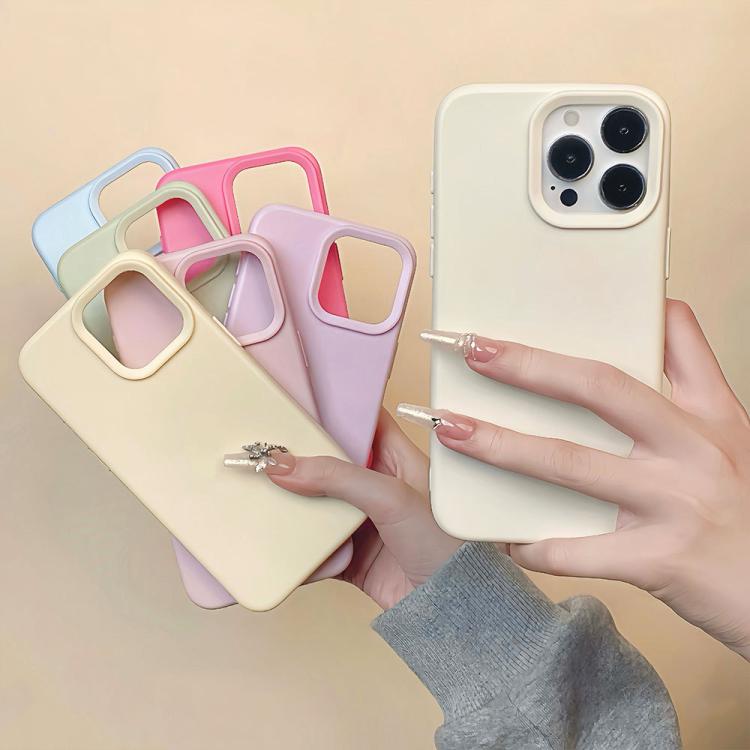 Dopamine Simple Imitation Liquid Silicone Phone Case, For iPhone 16 Pro, For iPhone 16 Plus, For iPhone 16