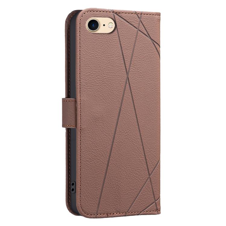 Geometric Pattern RFID Leather Phone Case, For iPhone 6 / 7 / 8 / SE, For iPhone 13 Pro Max, For iPhone 13 Pro, For iPhone 12 / 12 Pro, For iPhone 12 Pro Max, For iPhone 11 Pro Max, For iPhone 11, For iPhone 11 Pro