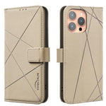 Geometric Pattern RFID Leather Phone Case, For iPhone 16e / 17e, For iPhone 17 Pro Max, For iPhone 17 Pro, For iPhone 17, For iPhone Air, For iPhone 16 Pro Max, For iPhone 16 Pro, For iPhone 16 Plus