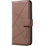 Geometric Pattern RFID Leather Phone Case, For iPhone 18 Pro/17 Pro, For iPhone 18 Pro Max/17 Pro Max, For iPhone 16e / 17e, For iPhone 17, For iPhone Air, For iPhone 16 Pro Max, For iPhone 16 Pro, For iPhone 16 Plus
