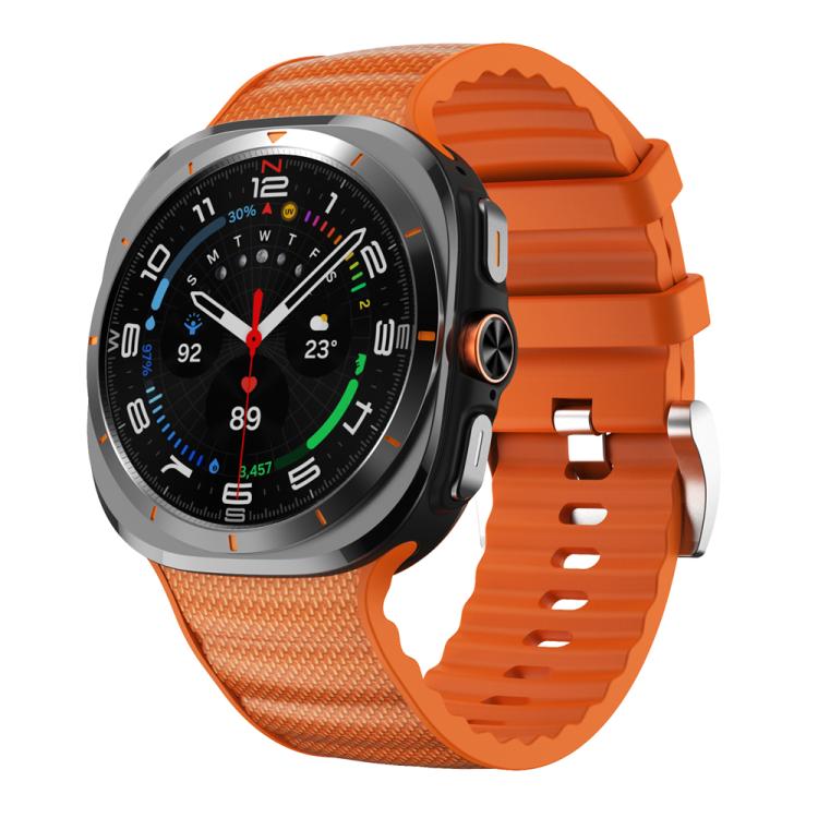 Solid Color Sports Silicone Watch Band, For Samsung Galaxy Watch Ultra 47mm / Ultra 2025