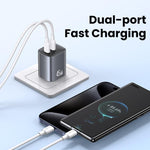 شاحن سريع USAMS CC306 T66 45 واط مزدوج USB-C / Type-C GaN، قابس الولايات المتحدة، CC306