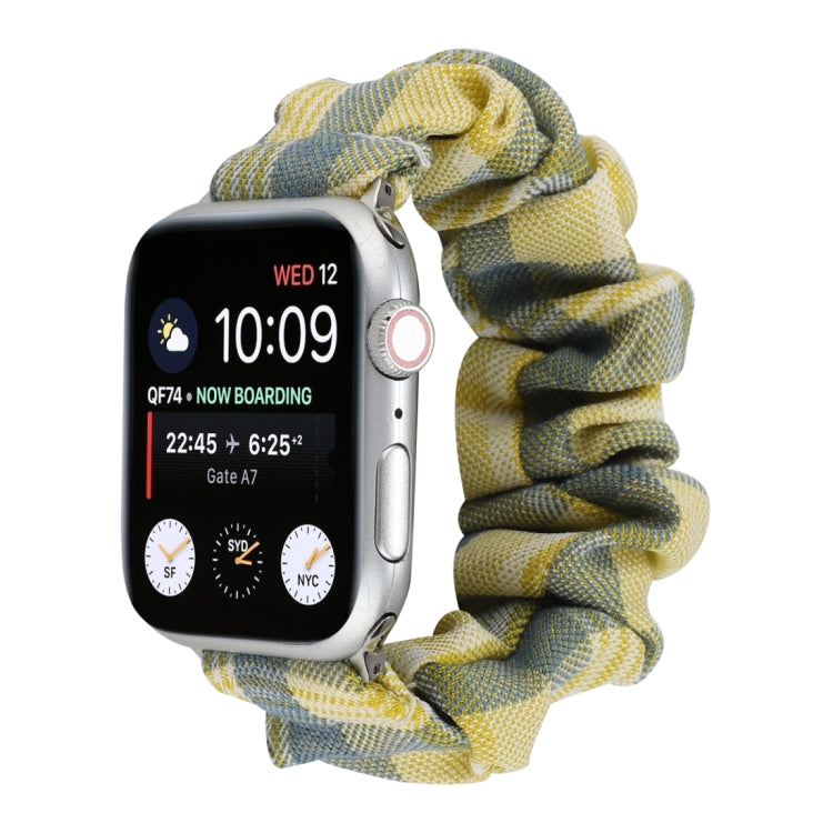 JK Uniform Style Cloth + Stainless Steel Watch Wrist Strap, For Apple Watch Series 7 45mm / 6 & SE & 5 & 4 44mm / 3 & 2 & 1 42mm, For Apple Watch Series 7 41mm / 6 & SE & 5 & 4 40mm / 3 & 2 & 1 38mm