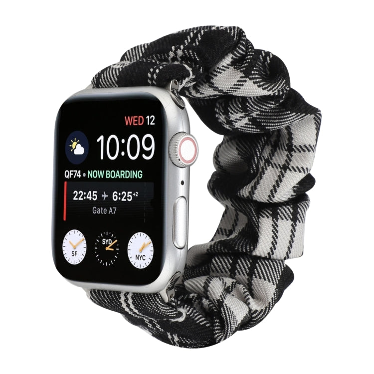 JK Uniform Style Cloth + Stainless Steel Watch Wrist Strap, For Apple Watch Series 7 45mm / 6 & SE & 5 & 4 44mm / 3 & 2 & 1 42mm, For Apple Watch Series 7 41mm / 6 & SE & 5 & 4 40mm / 3 & 2 & 1 38mm