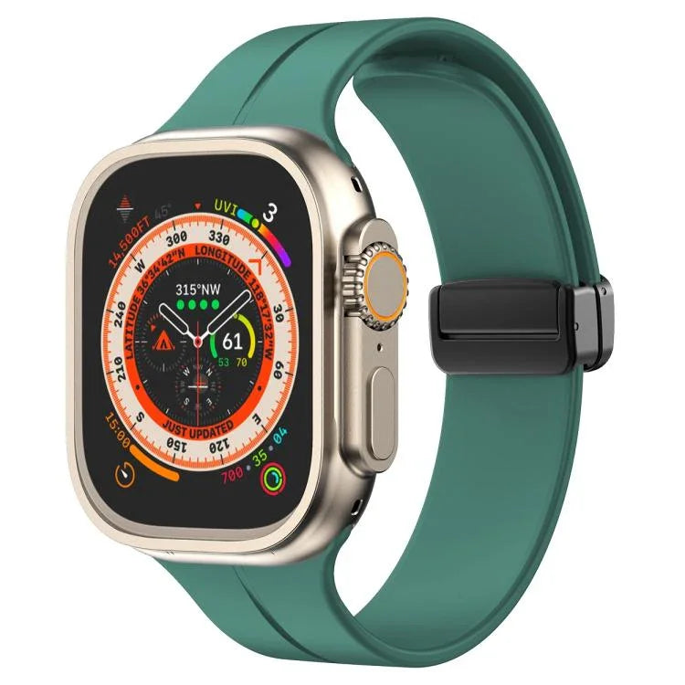 xDfind Solid Color Magnetic Buckle Silicone Watch Band, For Apple Watch 46mm / 49mm / 45mm / 44mm, For Apple Watch 42mm / 41mm / 40mm / 38mm