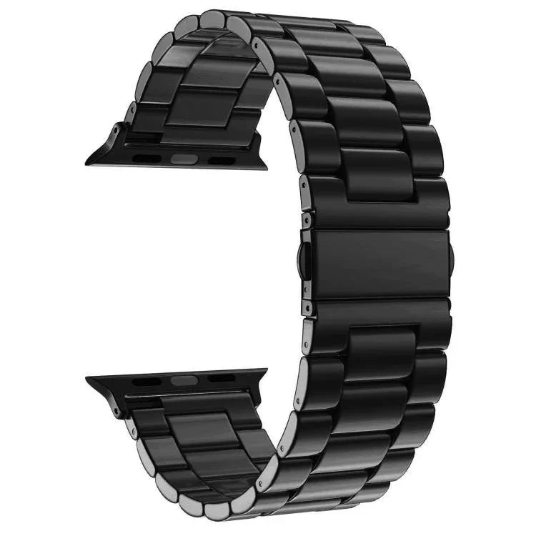 سوار ساعة من الفولاذ المقاوم للصدأ بمشبك قابل للطي وثلاث خرزات من xDfind، لساعات Apple Watch بمقاسات 46مم / 49مم / 45مم / 44مم، لساعات Apple Watch بمقاسات 42مم / 41مم / 40مم / 38مم