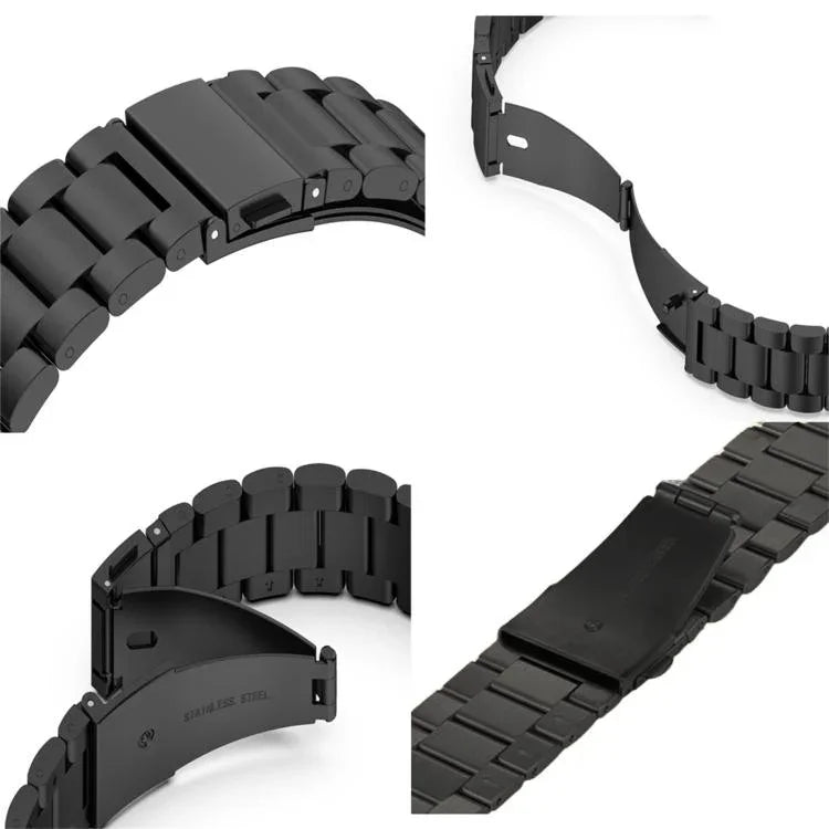 سوار ساعة من الفولاذ المقاوم للصدأ بمشبك قابل للطي وثلاث خرزات من xDfind، لساعات Apple Watch بمقاسات 46مم / 49مم / 45مم / 44مم، لساعات Apple Watch بمقاسات 42مم / 41مم / 40مم / 38مم