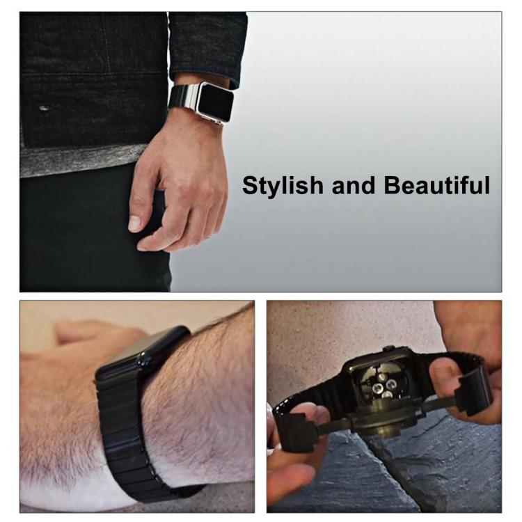 xDfind Edelstahl-Uhrenarmband mit einer Perle, passend für Apple Watch 46 mm / 49 mm / 45 mm / 44 mm und 42 mm / 41 mm / 40 mm / 38 mm