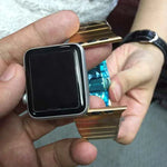 سوار ساعة من الفولاذ المقاوم للصدأ بحبة واحدة من xDfind، لساعات Apple Watch بمقاسات 46مم / 49مم / 45مم / 44مم، لساعات Apple Watch بمقاسات 42مم / 41مم / 40مم / 38مم