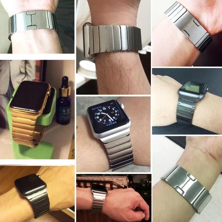 سوار ساعة من الفولاذ المقاوم للصدأ بحبة واحدة من xDfind، لساعات Apple Watch بمقاسات 46مم / 49مم / 45مم / 44مم، لساعات Apple Watch بمقاسات 42مم / 41مم / 40مم / 38مم
