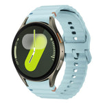 xDfind Wavy Grain Stitched Colorful Buckle Silicone Watch Band, For Samsung Galaxy Watch FE / 7 / 6 / 5 / 4