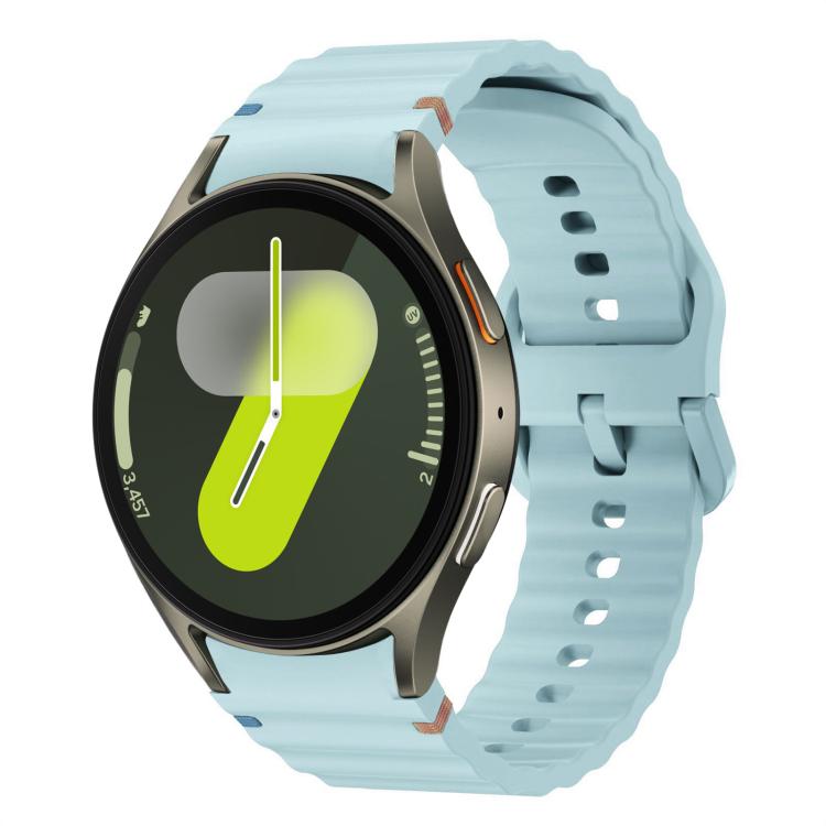 xDfind Wavy Grain Stitched Colorful Buckle Silicone Watch Band, For Samsung Galaxy Watch FE / 7 / 6 / 5 / 4