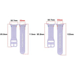 xDfind Wavy Grain Stitched Colorful Buckle Silicone Watch Band, For Samsung Galaxy Watch FE / 7 / 6 / 5 / 4