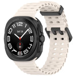 xDfind Ocean Hole Dual Buckle Silicone Watch Band, For Samsung Galaxy Watch Ultra 47mm / Ultra 2025