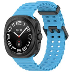 xDfind Ocean Hole Dual Buckle Silicone Watch Band, For Samsung Galaxy Watch Ultra 47mm / Ultra 2025
