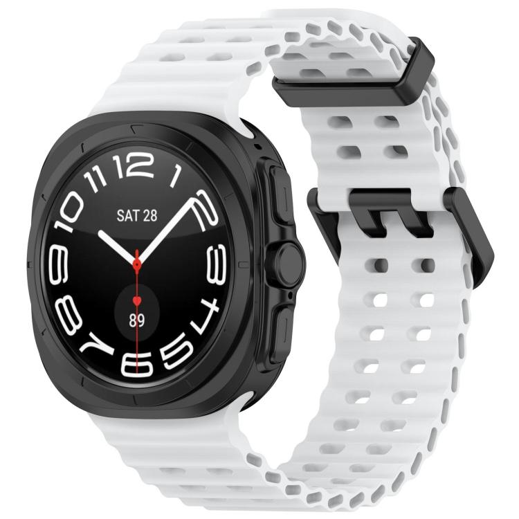 xDfind Ocean Hole Dual Buckle Silicone Watch Band, For Samsung Galaxy Watch Ultra 47mm / Ultra 2025