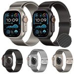 xDfind Umbrella Buckle Fine Mesh Milanese Stainless Steel Watch Band, For Apple Watch 46mm / 49mm / 45mm / 44mm Fine Mesh, For Apple Watch 42mm / 41mm / 40mm / 38mm Fine Mesh