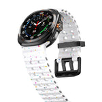 Dual Buckle Colorful Dots Silicone Watch Band, For Samsung Galaxy Watch Ultra 47mm / Ultra 2025