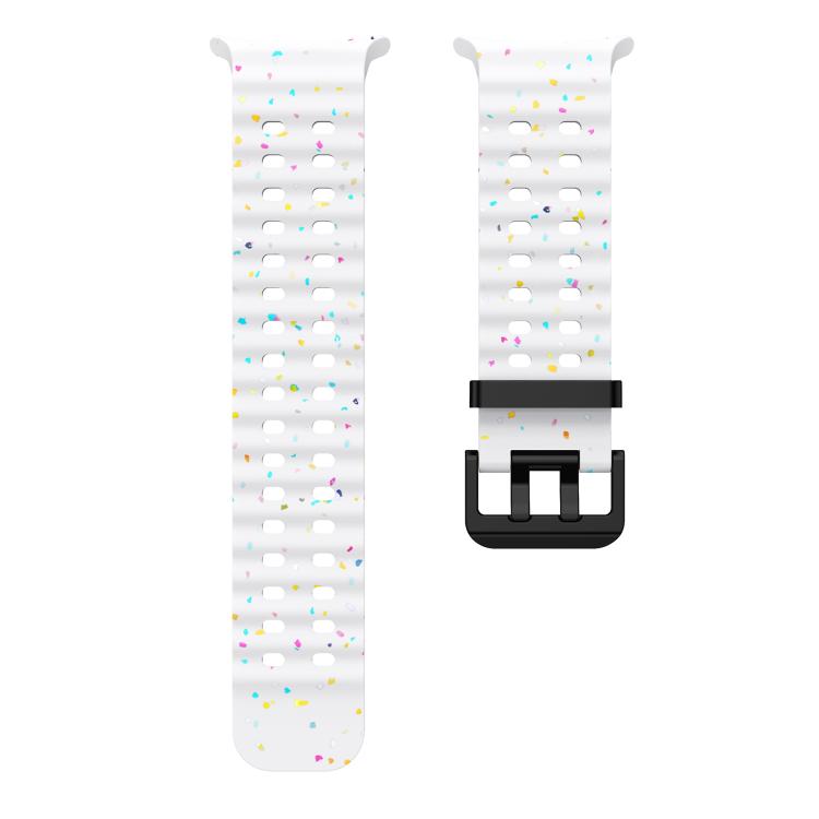 Dual Buckle Colorful Dots Silicone Watch Band, For Samsung Galaxy Watch Ultra 47mm / Ultra 2025