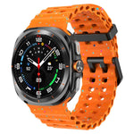 Dual Buckle Colorful Dots Silicone Watch Band, For Samsung Galaxy Watch Ultra 47mm / Ultra 2025