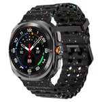 Dual Buckle Colorful Dots Silicone Watch Band, For Samsung Galaxy Watch Ultra 47mm / Ultra 2025