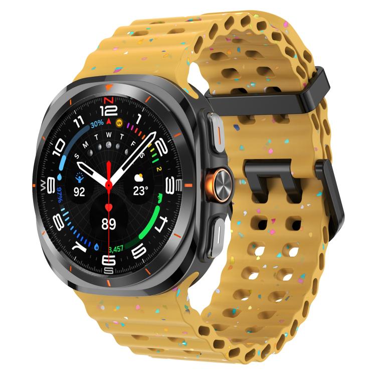 Dual Buckle Colorful Dots Silicone Watch Band, For Samsung Galaxy Watch Ultra 47mm / Ultra 2025