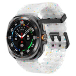 Dual Buckle Colorful Dots Silicone Watch Band, For Samsung Galaxy Watch Ultra 47mm / Ultra 2025
