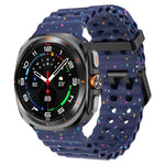 Dual Buckle Colorful Dots Silicone Watch Band, For Samsung Galaxy Watch Ultra 47mm / Ultra 2025
