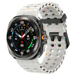 Dual Buckle Colorful Dots Silicone Watch Band, For Samsung Galaxy Watch Ultra 47mm / Ultra 2025