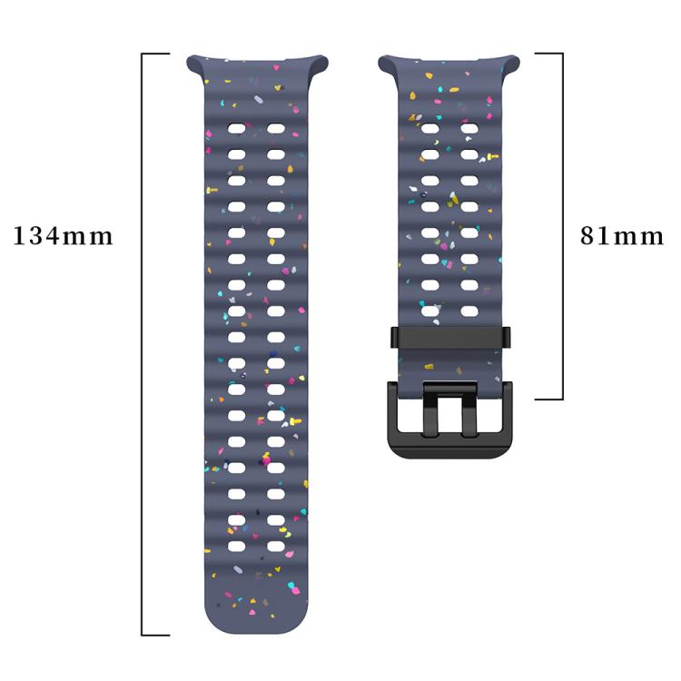 Dual Buckle Colorful Dots Silicone Watch Band, For Samsung Galaxy Watch Ultra 47mm / Ultra 2025