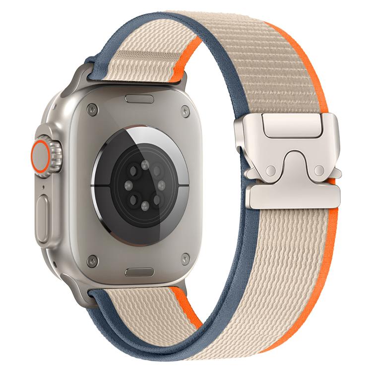 xDfind Titan-Uhrenarmband mit Druckknopfverschluss und Nylon-Schlaufe, passend für Apple Watch 46 mm / 49 mm / 45 mm / 44 mm und 42 mm / 41 mm / 40 mm / 38 mm