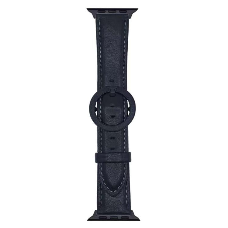 xDfind Rundes Lederarmband mit Dornschließe, passend für Apple Watch 46 mm / 49 mm / 45 mm / 44 mm, für Apple Watch 42 mm / 41 mm / 40 mm / 38 mm