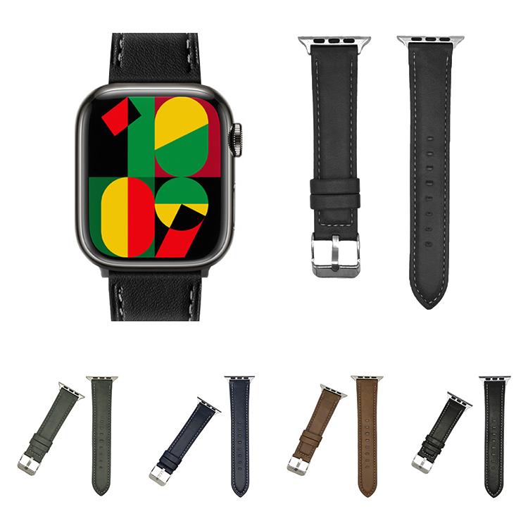 xDfind Crazy Horse Texture Leather Watch Band, For Apple Watch 46mm / 49mm / 45mm / 44mm, For Apple Watch 42mm / 41mm / 40mm / 38mm