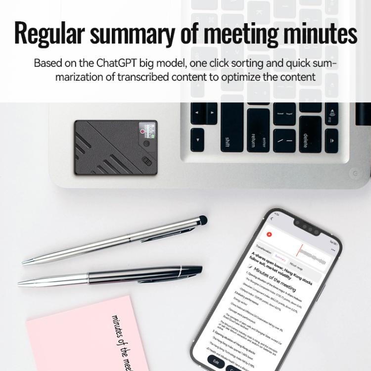 JNN A5 OLED Display Smart AI Magnetic Recorder Support APP Control, 8GB, 16GB, 32GB, 64GB, 128GB