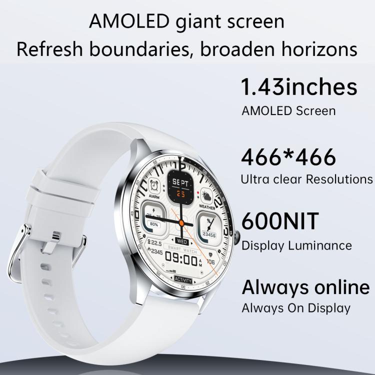 H77 1.43 inch AMOLED Screen Health & Fitness Smart Watch IP67 Waterproof Support BT Call