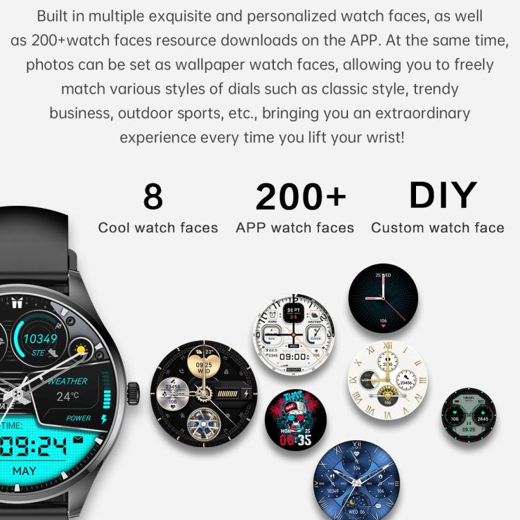 H77 1.43 inch AMOLED Screen Health & Fitness Smart Watch IP67 Waterproof Support BT Call
