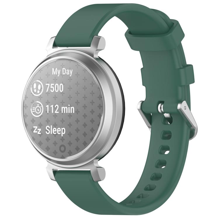 xDfind Quick Release Silver Buckle Silicone Watch Band Wristband, For Garmin Lily 2