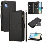 Magnetic Closure 9 Card Slots Zipper Leather Case with Hand Strap, For iPhone 11 Pro Max, For iPhone 11, For iPhone 11 Pro, For iPhone XS / X, For iPhone XR, For iPhone XS Max, For iPhone 8 Plus / 7 Plus
