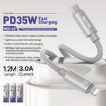 كابل بيانات شحن سريع WK WDC-65 PD35W من Type-C إلى 8 Pin، الطول: 1.2 متر، WDC-65