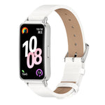 Mijobs Microfiber PU Leather Watch Band, For Huawei Band 10 / 9 / 8