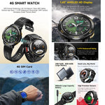 UNIWA DM300 4G Android Watch Phone, 1.43 inc Unisoc SL8541E Quad Core, Support Heart Rate / Blood Oxygen, 2GB+16GB, 4GB+64GB