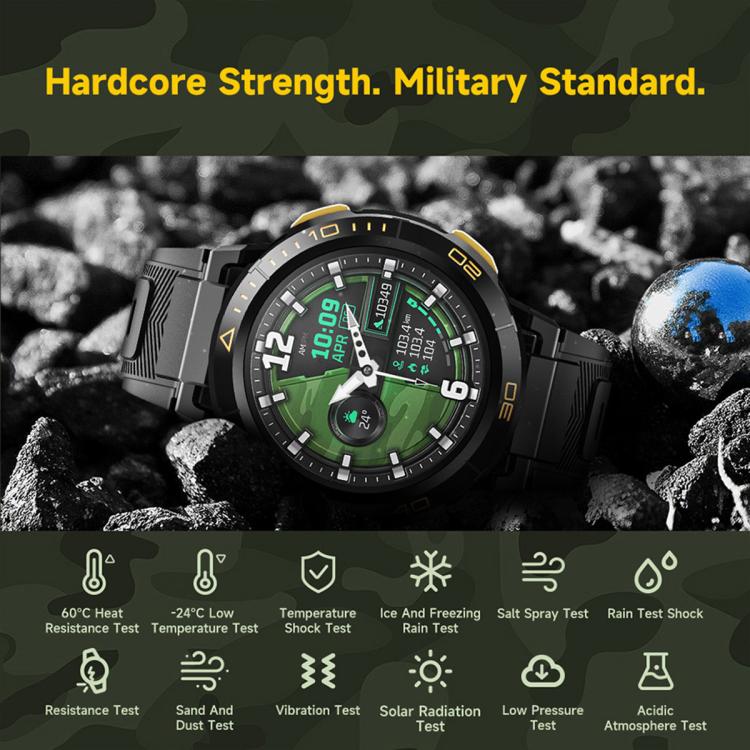 UNIWA DM300 4G Android Watch Phone, 1.43 inc Unisoc SL8541E Quad Core, Support Heart Rate / Blood Oxygen, 2GB+16GB, 4GB+64GB