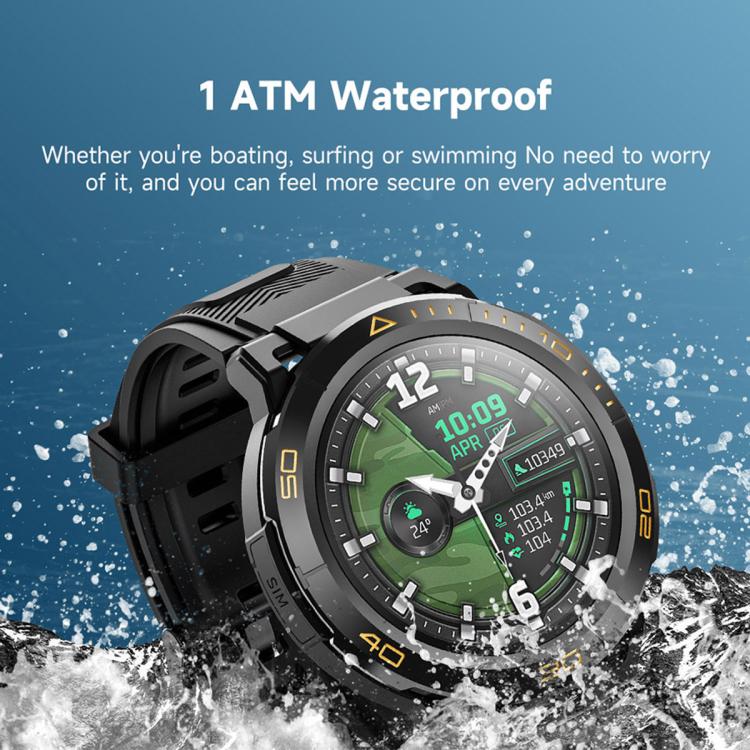 UNIWA DM300 4G Android Watch Phone, 1.43 inc Unisoc SL8541E Quad Core, Support Heart Rate / Blood Oxygen, 2GB+16GB, 4GB+64GB