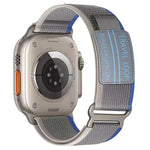 xDfind Double Section Metal Buckle Loop Nylon Braided Watch Band, For Apple Watch 46mm / 49mm / 45mm / 44mm, For Apple Watch 42mm / 41mm / 40mm / 38mm