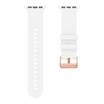 Plain Solid Color Rose Gold Buckle Silicone Watch Band, For Apple Watch 42mm / 41mm / 40mm / 38mm